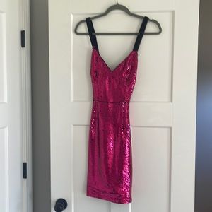 NWOT red/ pink sequin dress